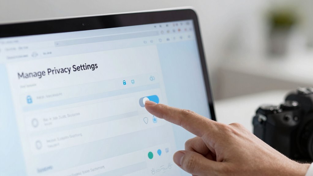 adjust privacy and sharing