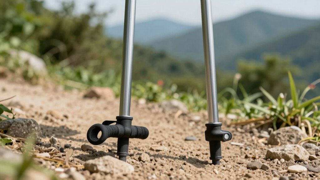 adjustable ergonomic shock absorbing poles