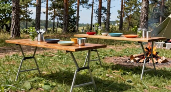 camp kitchen table setups