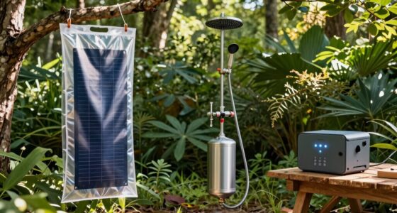 camping shower heating options