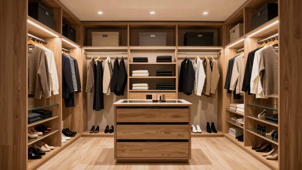closet organization with zones