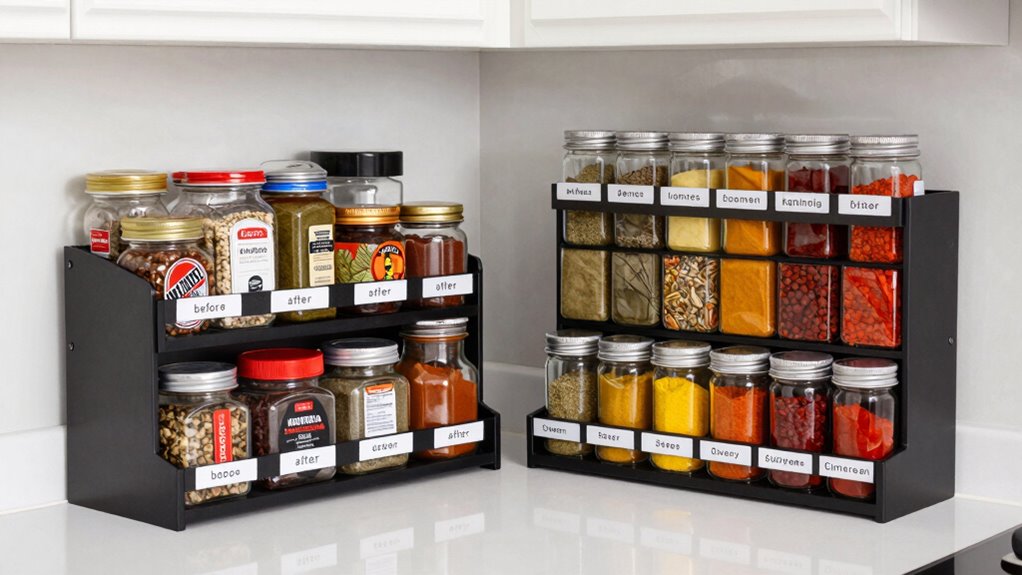 creative small kitchen spice organization