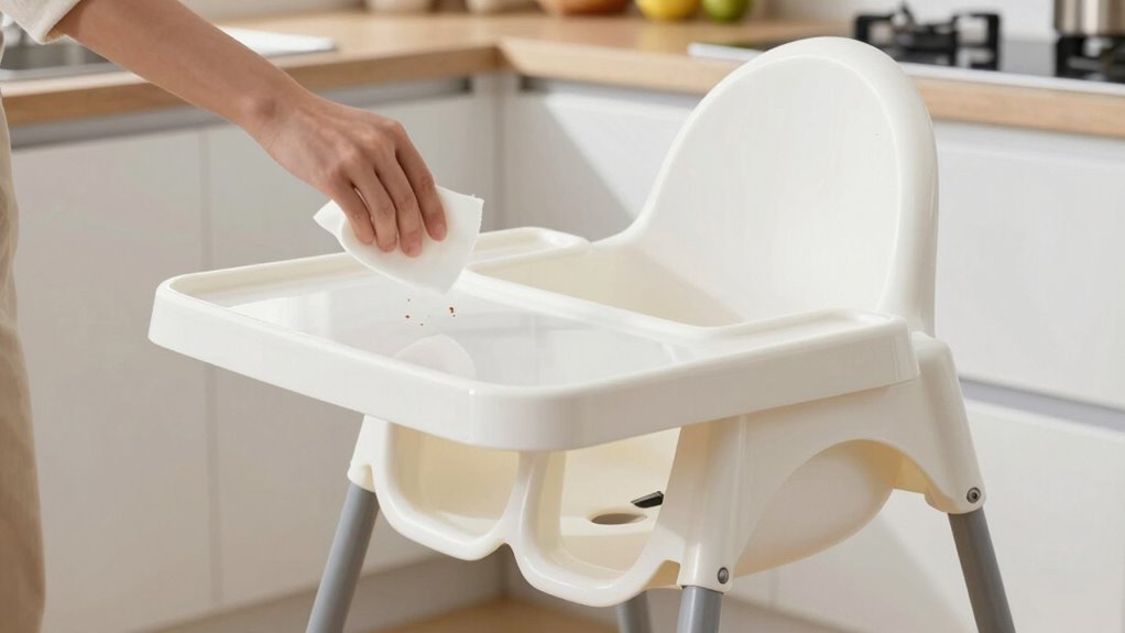 easy clean high chair features