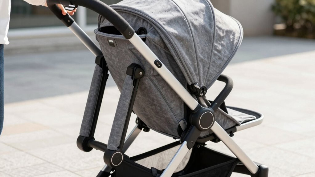 easy one step stroller fold