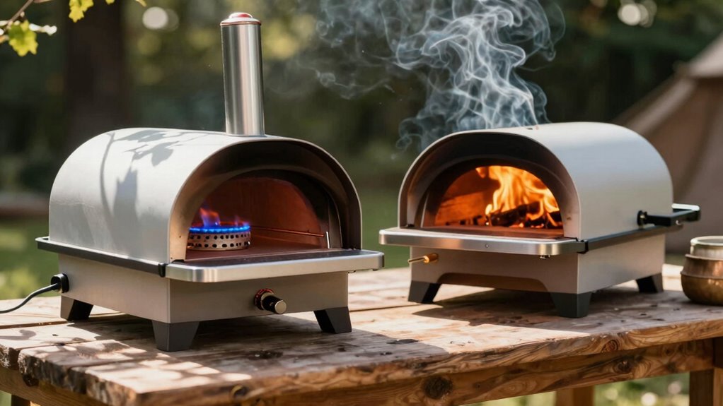 gas heats faster than wood