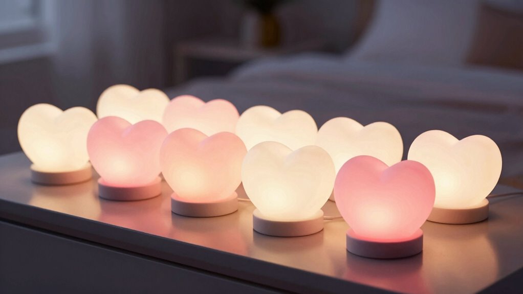 heart shaped usb night light features