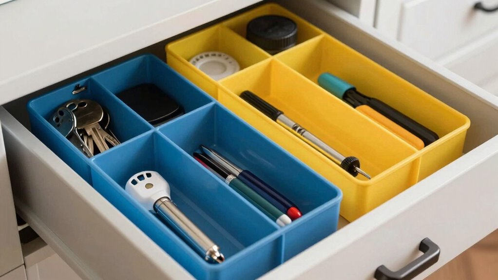keep drawer organized and labeled