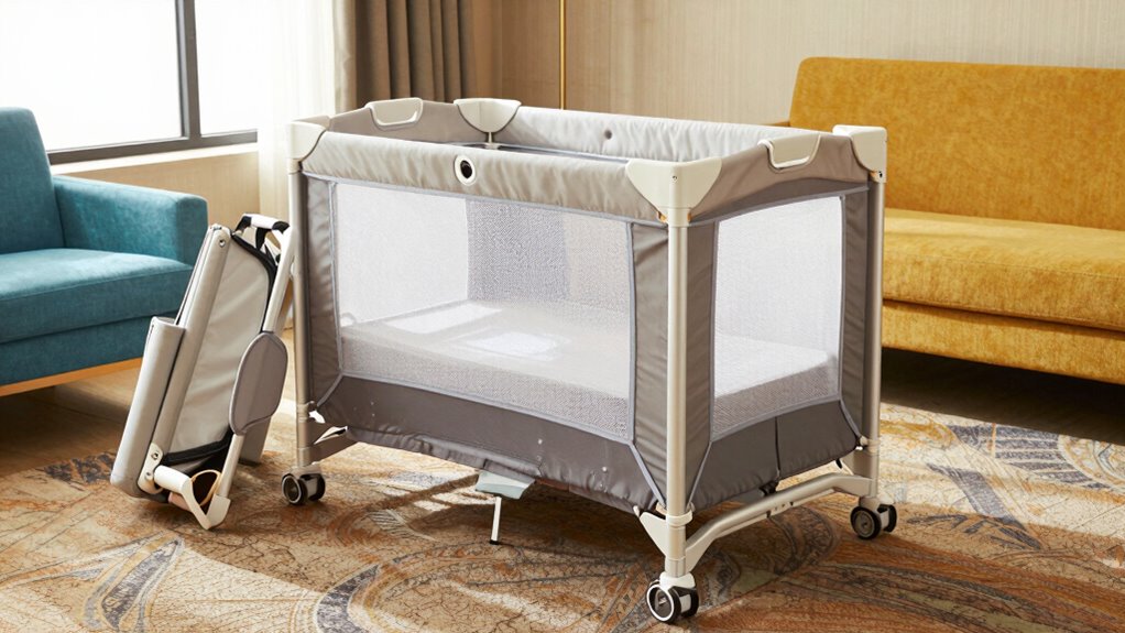 lightweight easy to assemble travel crib