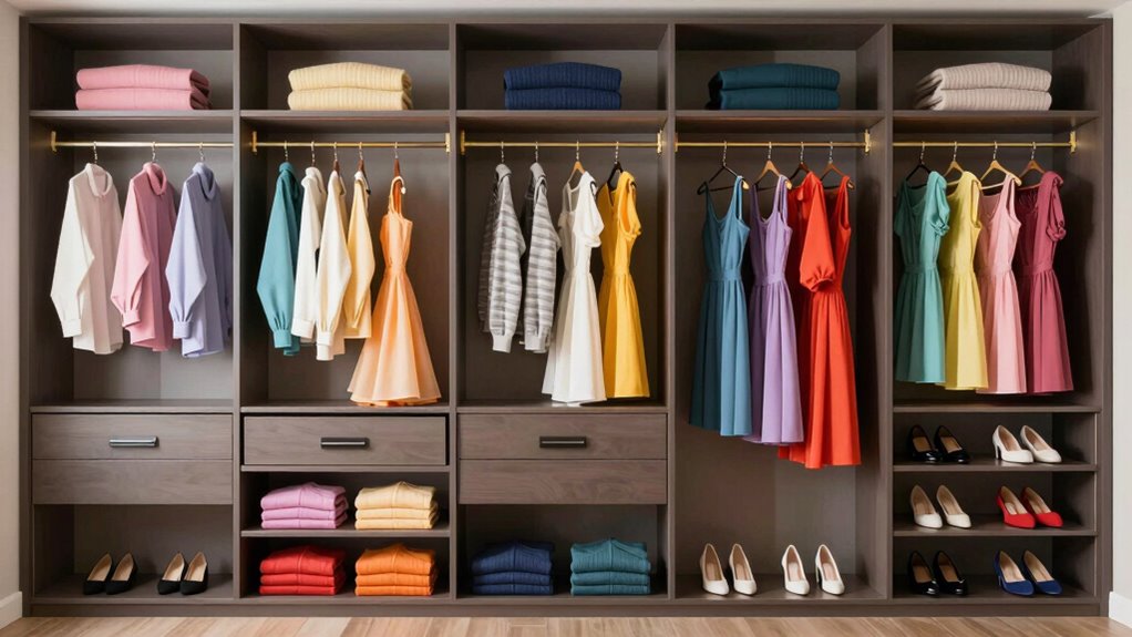 organize clothes by category