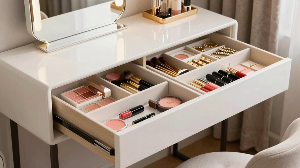 organized accessible vanity storage