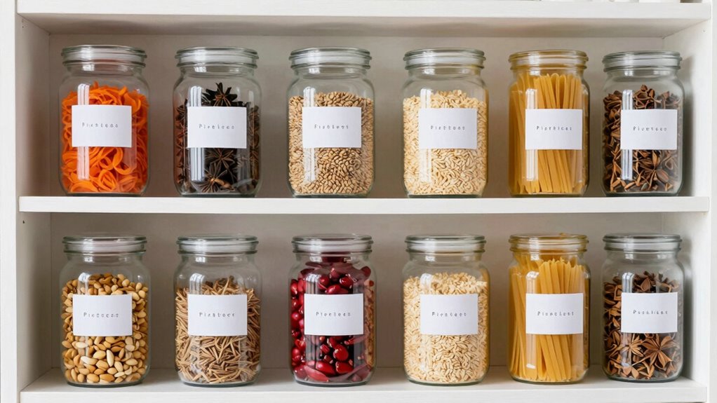 organized labeled space efficient pantry