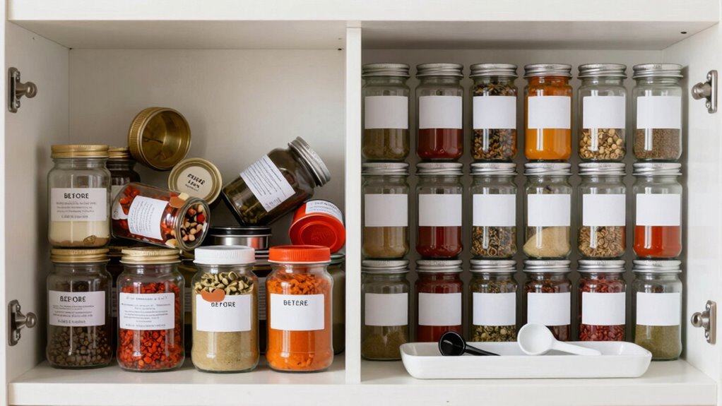 organized visual spice makeover