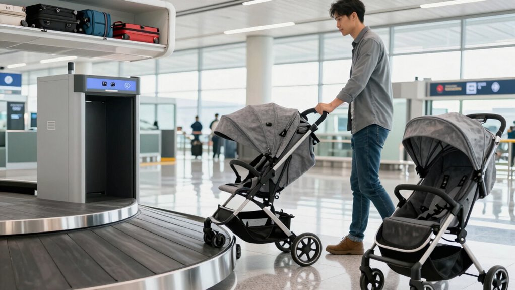 pack stroller carefully and efficiently