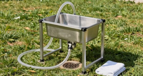 portable dog wash setup