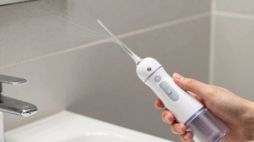 proper water flossing technique