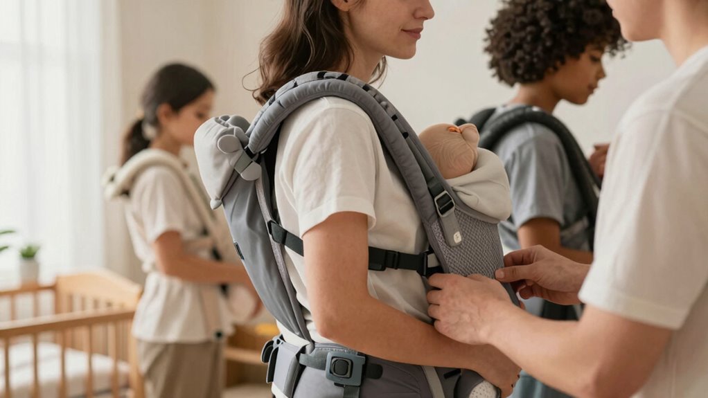 properly fitting baby carrier