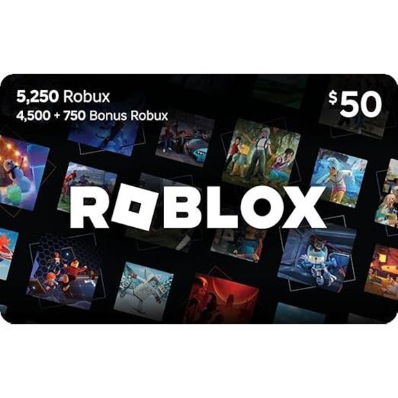 roblox 5 250 robux card