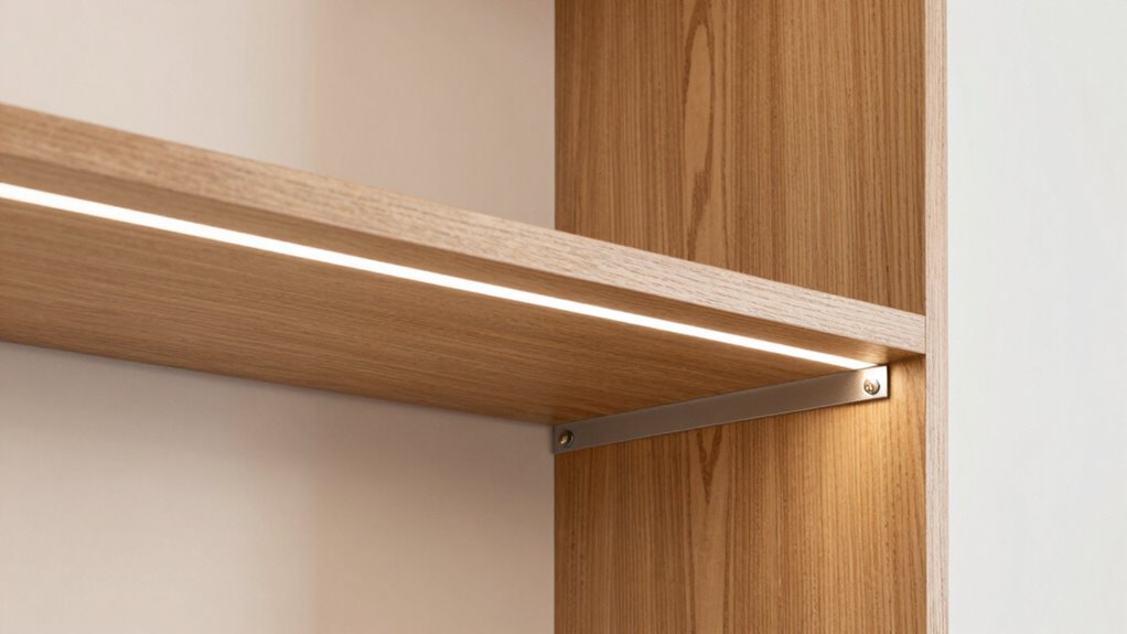 secure shelves with brackets
