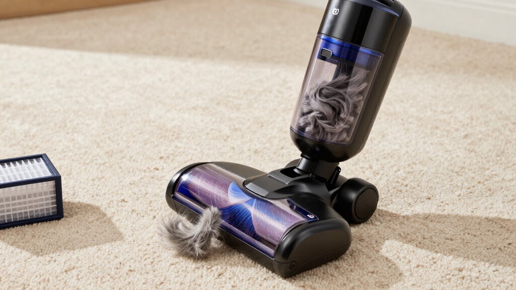 specialized brush rolls enhance pet hair removal