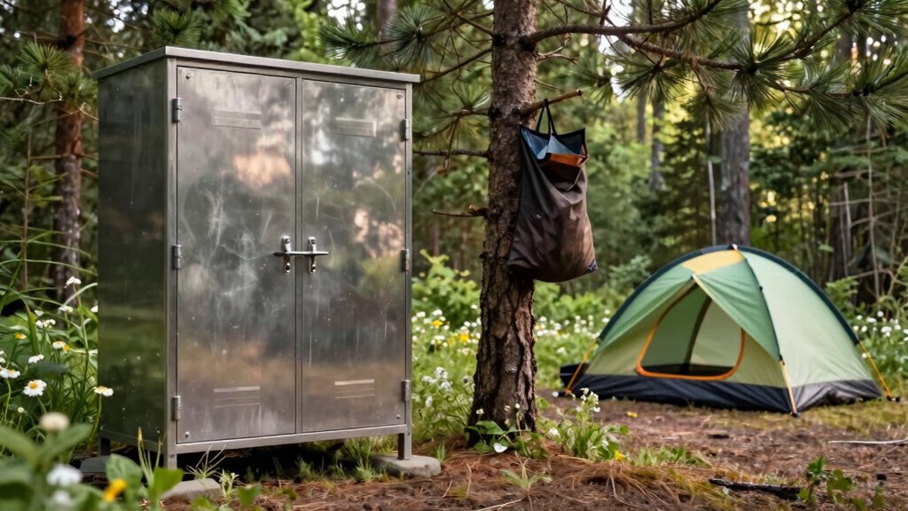 store food securely outdoors