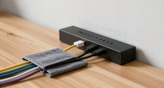 stylish tidy cable organization