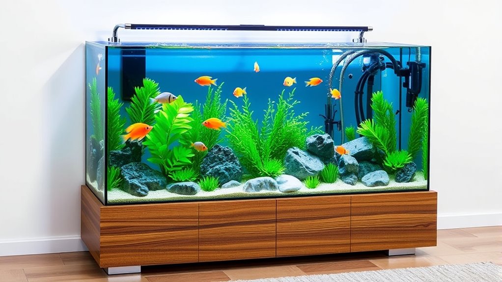 tank size and accessories