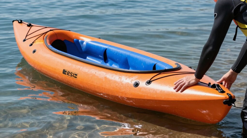 test kayak stability before paddling