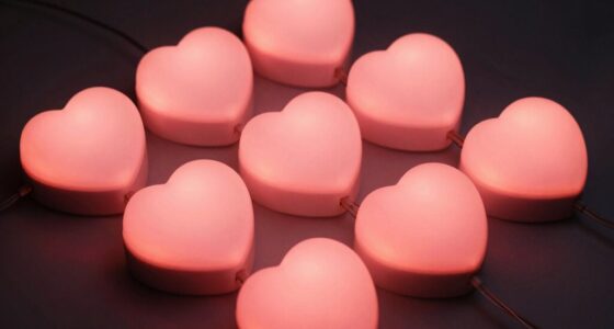 top heart shaped usb night lights