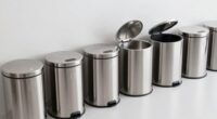 top stainless steel trash cans