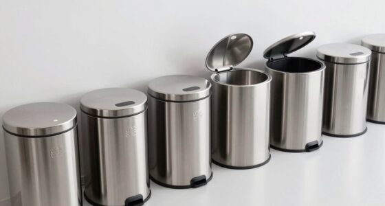 top stainless steel trash cans
