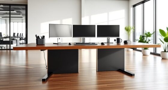 top wide standing desk converters