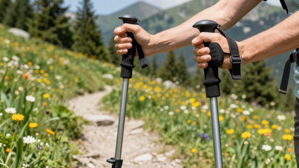 use poles for knee relief