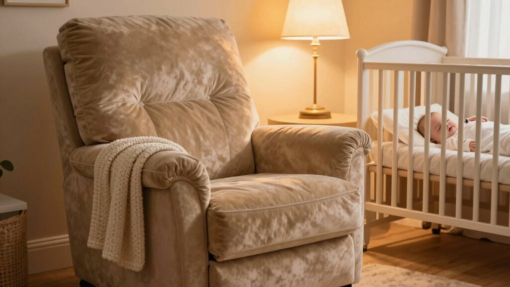 comfortable ergonomic nursery glider