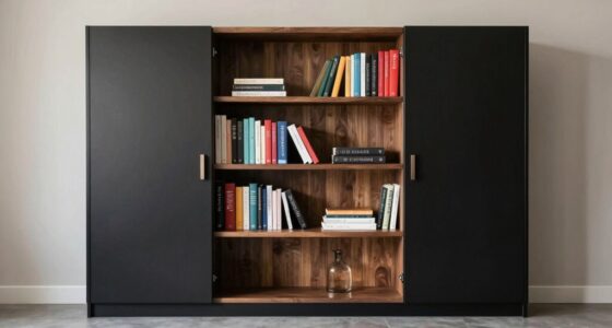 conceal clutter with doors