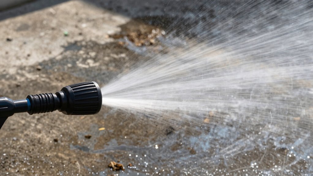 flow rate enhances cleaning efficiency