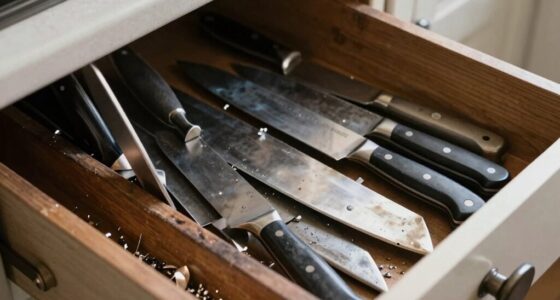 improper storage dulls knives