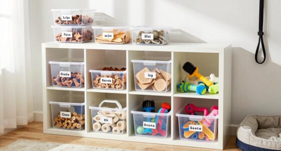 organize pet supplies efficiently