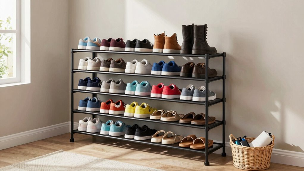 organized accessible shoe storage