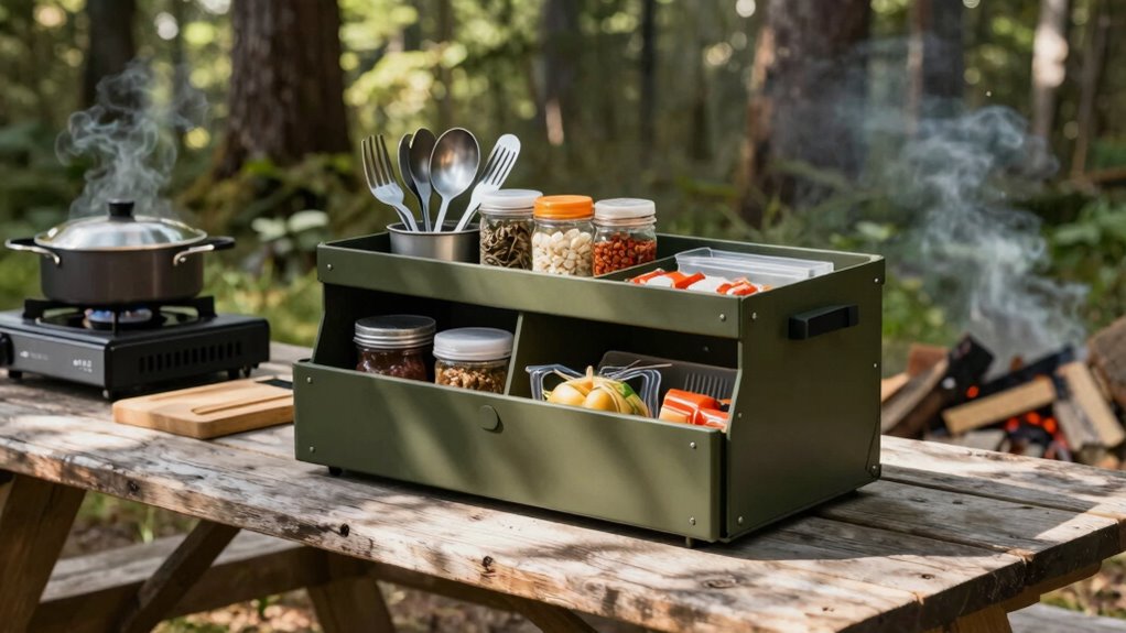 organized camping meal storage