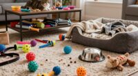 pet gear clutter accumulation