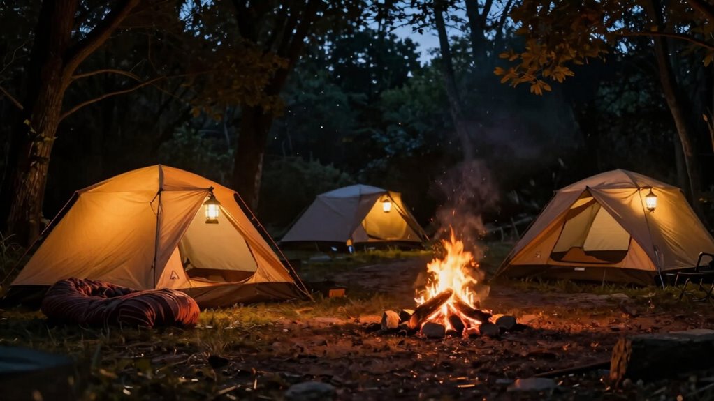 strategic cozy campsite lighting