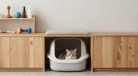 stylish clutter free cat area