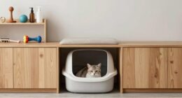 stylish clutter free cat area