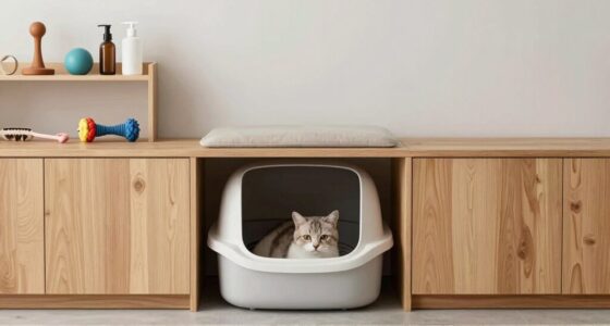 stylish clutter free cat area